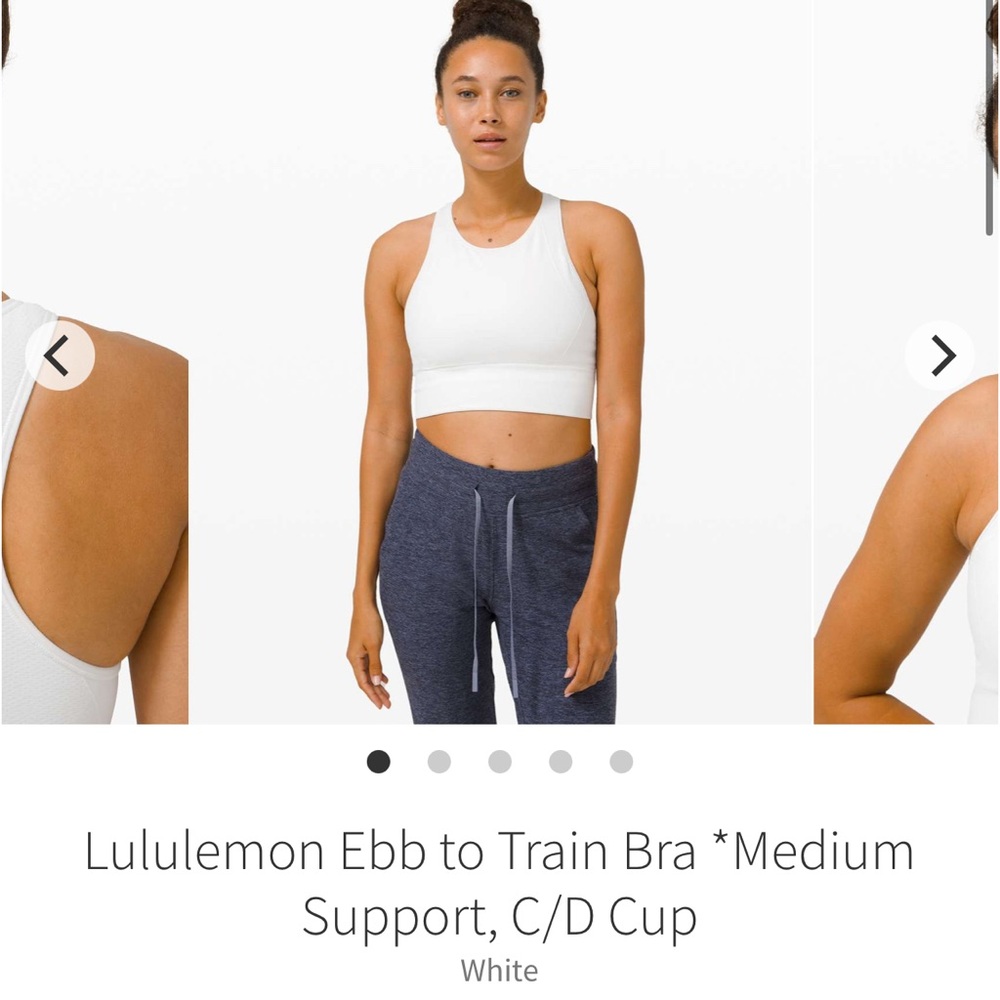lululemon // Ebb to Train Bra - White